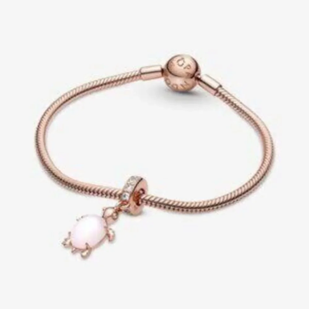 Pandora Murano Glass Pink Sea Turtle Dangle Charm